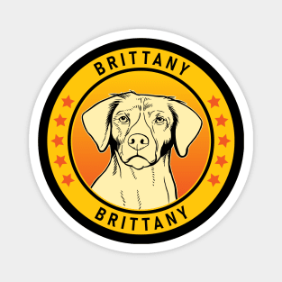 Brittany Dog Portrait Magnet